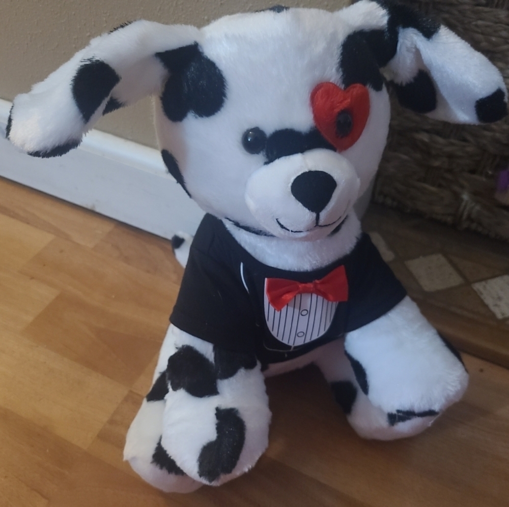 Vault Build-A-Bear Be Mine Dalmatian Plush with Tuxedo Shirt With Vanilla Sent